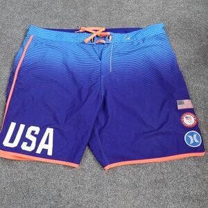 Hurley Boardshorts 42 Blue United States Olympic Team USA Phantom